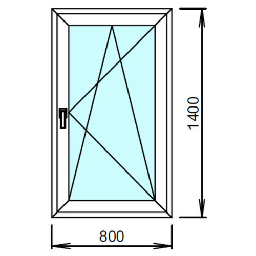 plafen s-line (75mm) Окно одностворчатое